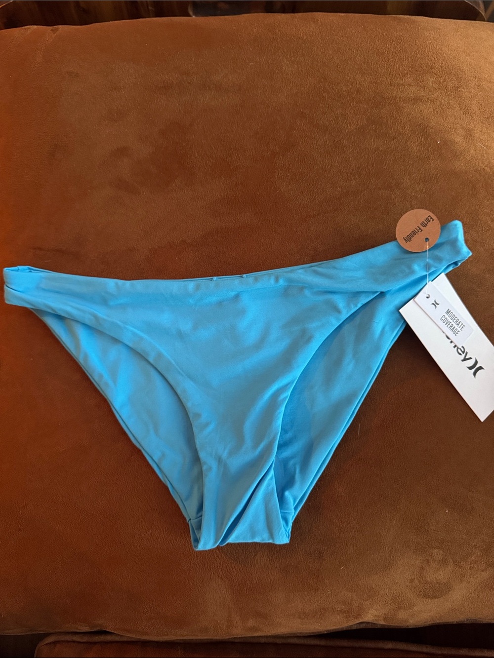 Hurley Bright Blue Bikini Bottom - Low Rise Moderate Coverage. XS. NWT.